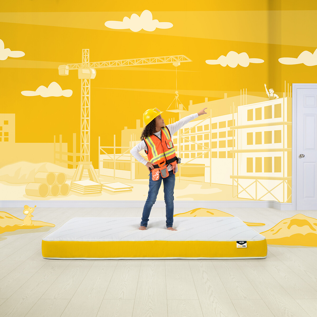Jay-Be® Simply Kids® Anti-Allergy e-Pocket® Mattress yellow, JAY-BE