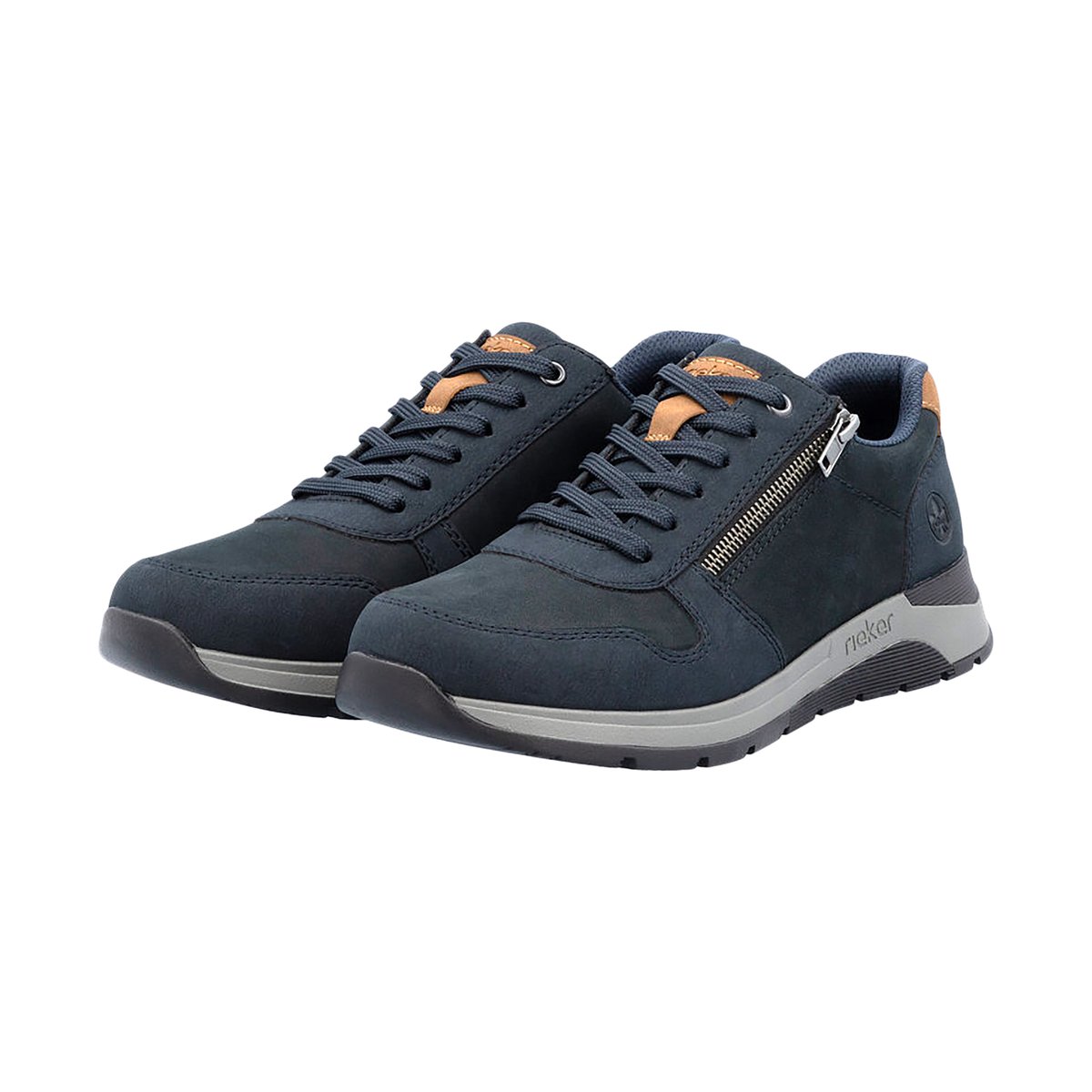 Basket Basse Cuir bleu, RIEKER