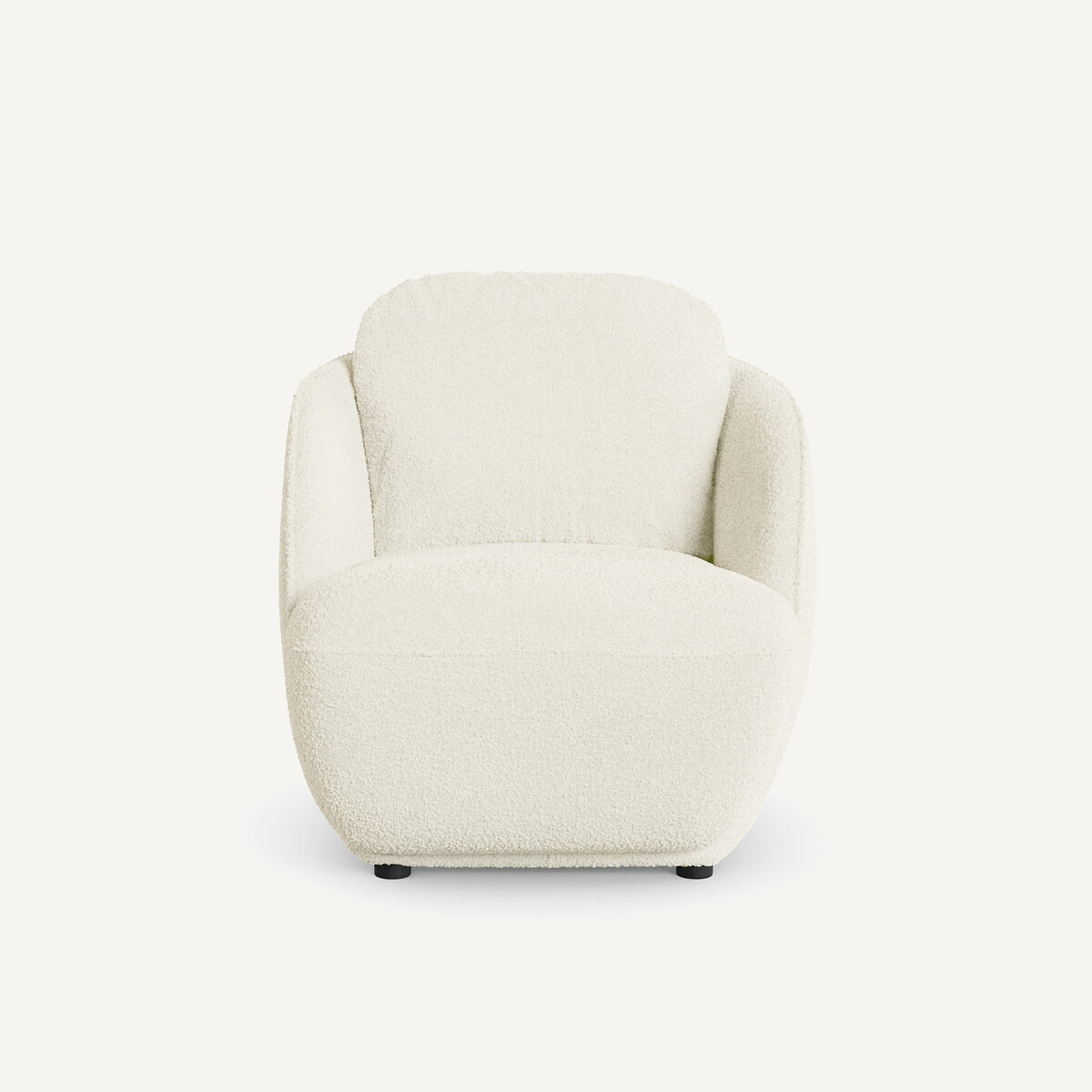 Fauteuil boule, en tissu bouclette, ALPINE ecru, AM.PM