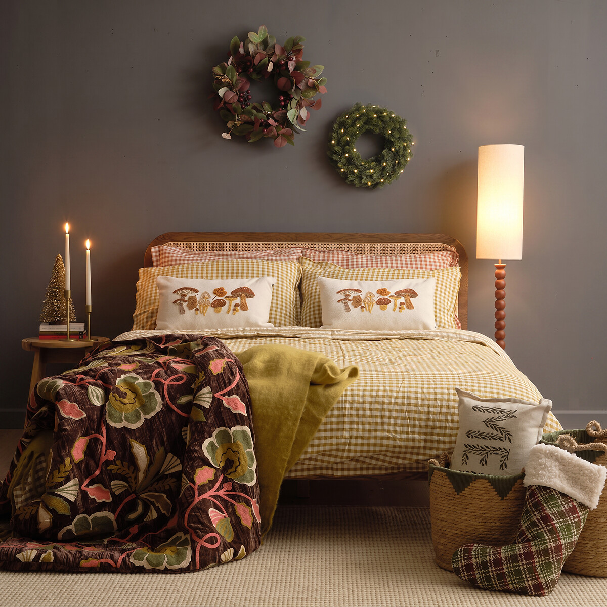 52cm Heritage Noel Green Check Stocking green, SO'HOME