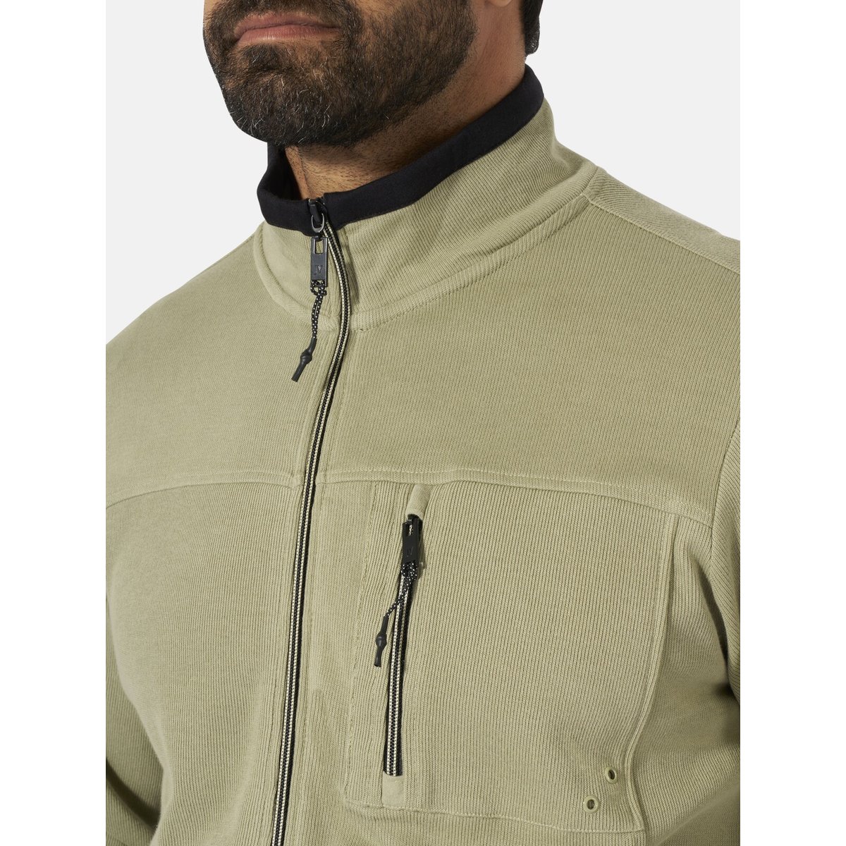 Veste en molleton AAGANG olive, JAN VANDERSTORM