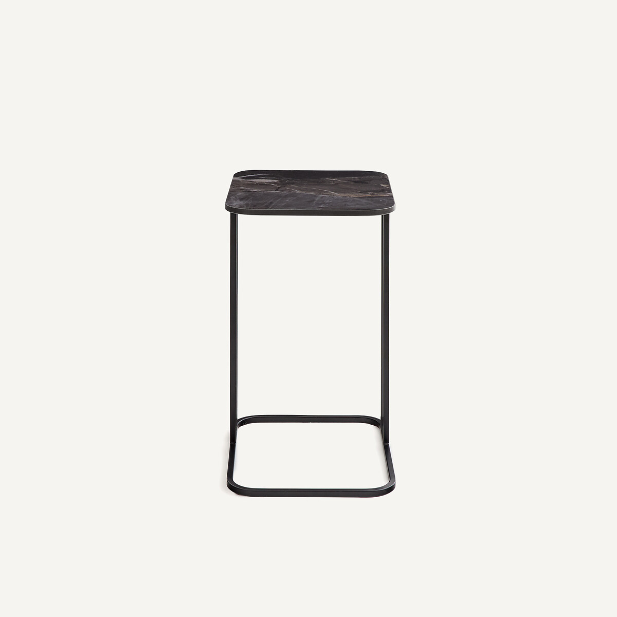 Beistelltisch aus anthrazitfarbener Keramik, TREBOR, Design Emmanuel Gallina keramik marmor anthrazit, EMMANUEL GALLINA X AM.PM