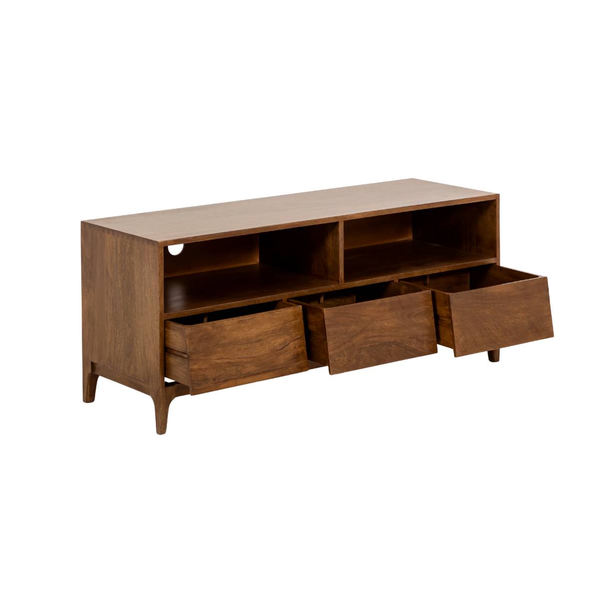 Meuble TV en bois de manguier REMICK bois clair, MADE IN MEUBLES 