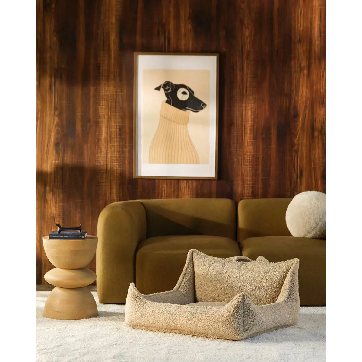 Fauteuil Club pour animaux L en Teddy biscuit, WIGIWAMA