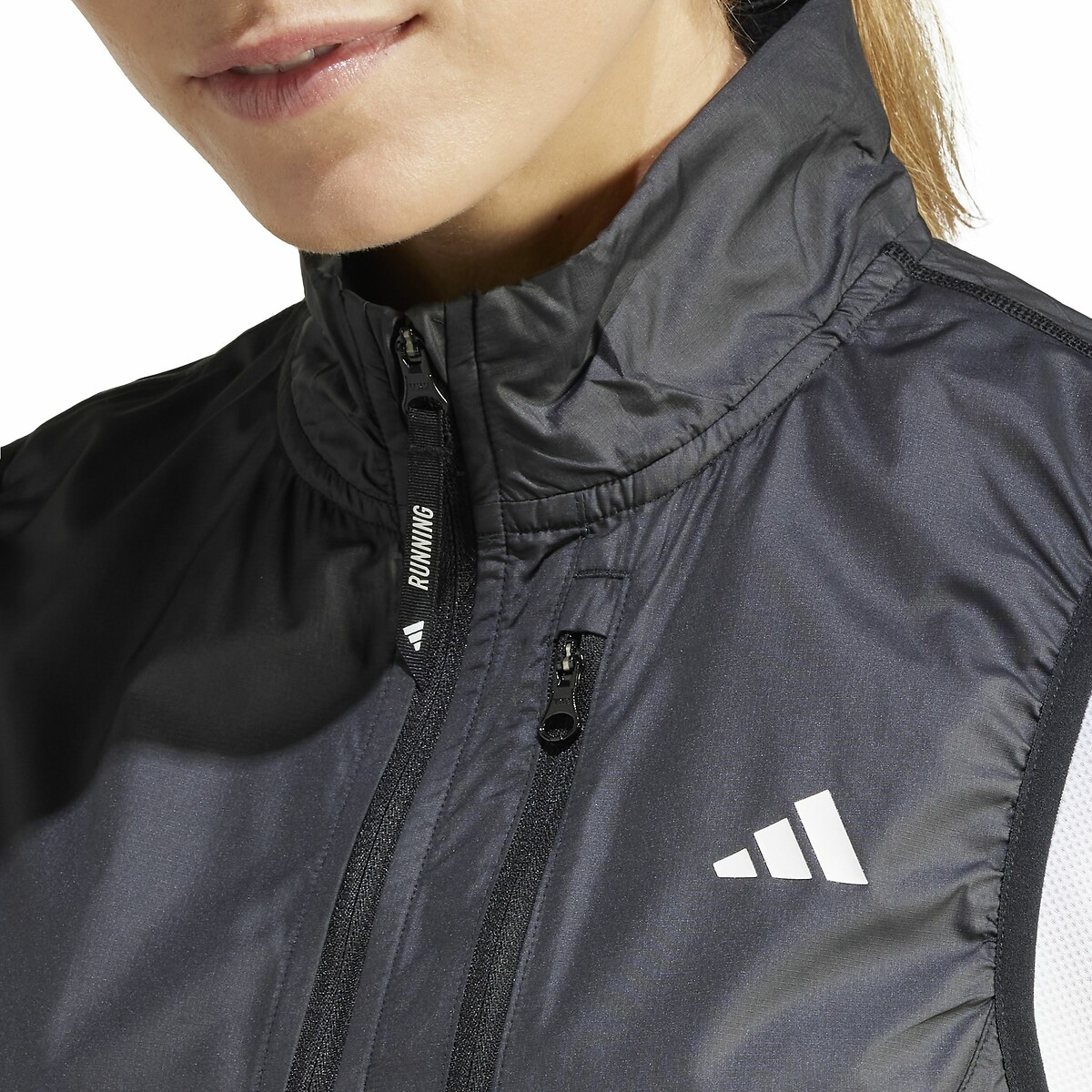 Veste sans manches de running noir, adidas Performance