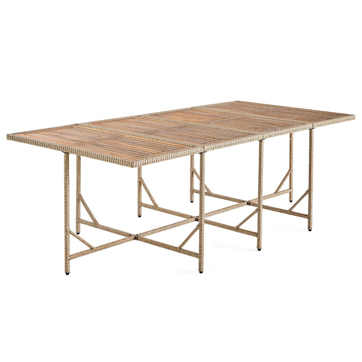 Salon de jardin encastrable 12 places, CUBA beige, BEST MOBILIER