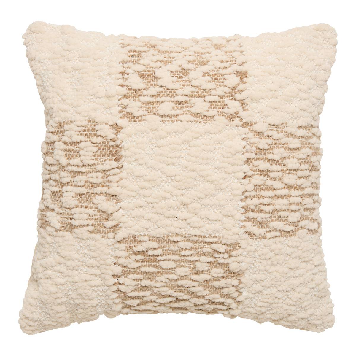 Coussin carré AMEYA beige lin, ATMOSPHERA