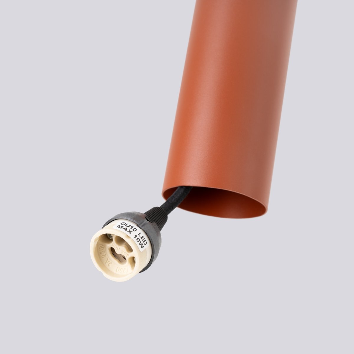 Suspension Acier Ocre Rouge GU10 2 Lagos rouge, EDEN