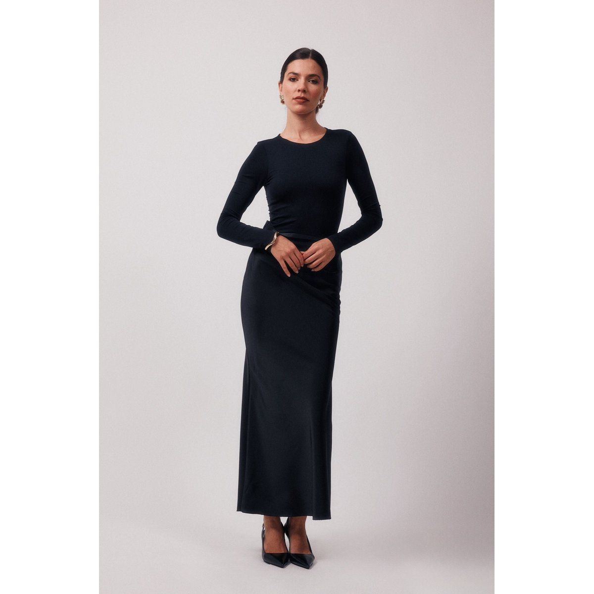 Robe deux pièces ROMANE noir, BENOA