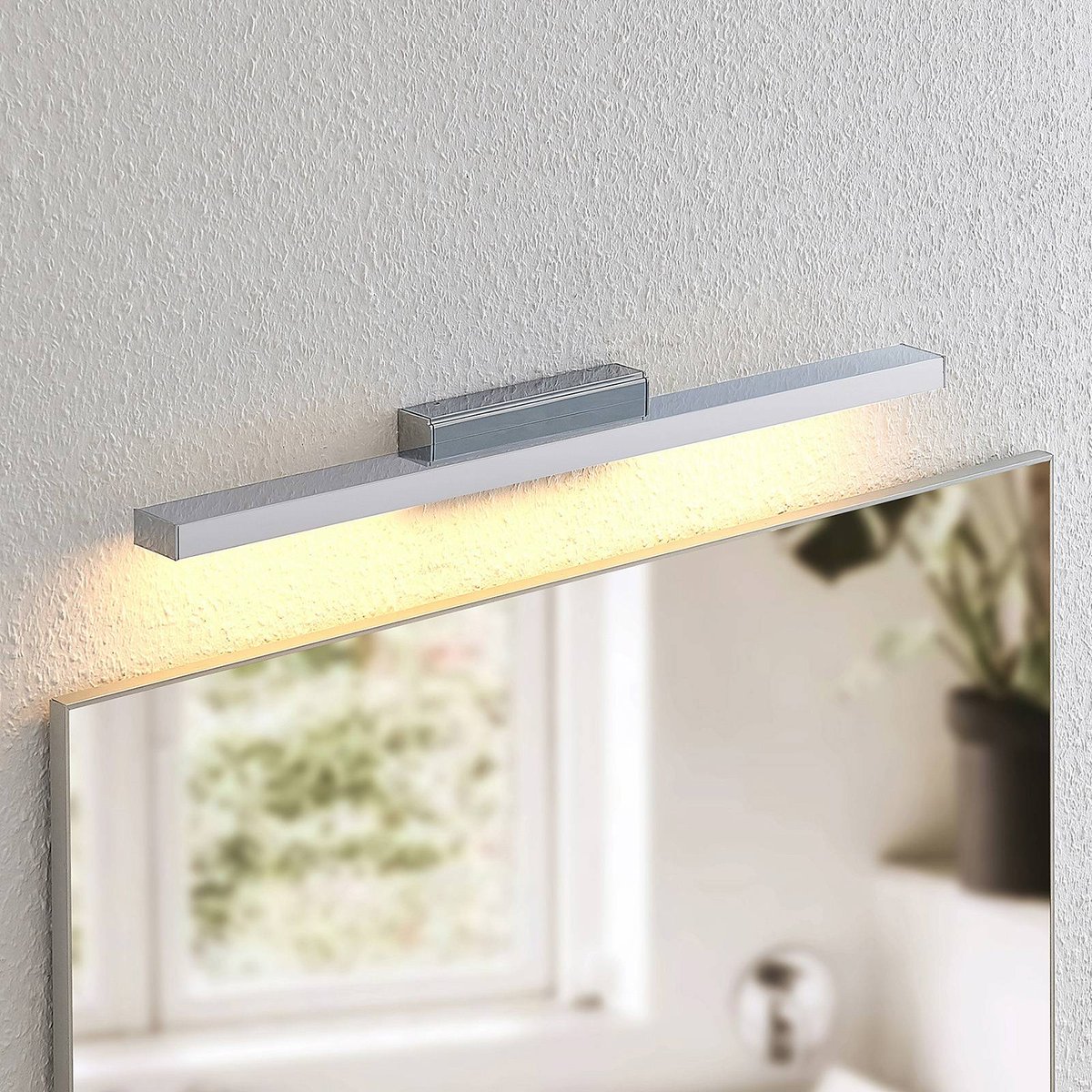 Applique en aluminium moderneLED, Alenia blanc, chrome, LINDBY