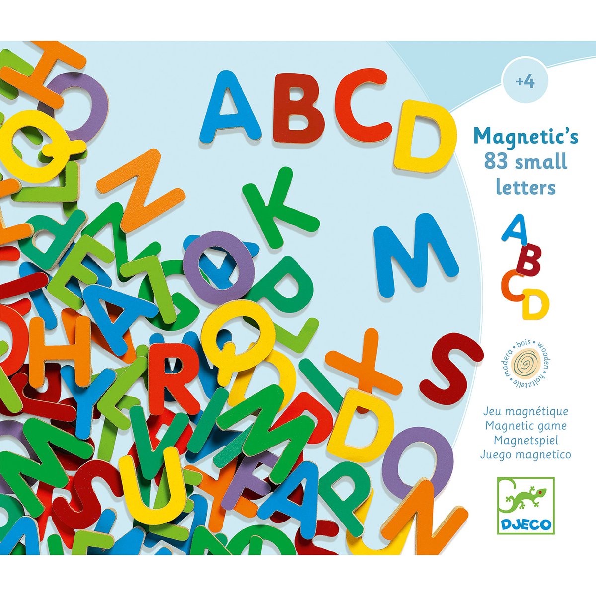 Lettres majuscules magnétiques multicolore, DJECO