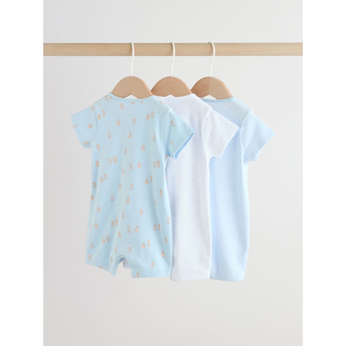 Barboteuse zippée double sens, lot de 3 bleu, NEXT