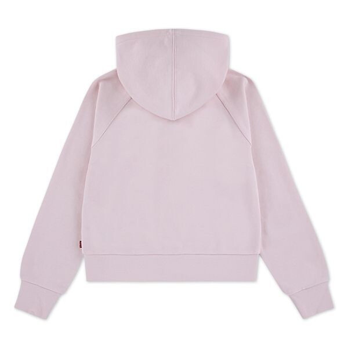 Hoodie met rits, badge met logo op de borst, molton roze, LEVI'S KIDS
