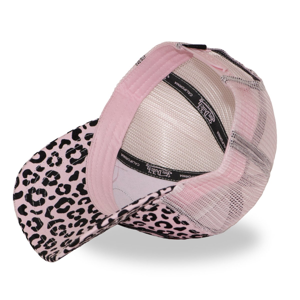 Casquette trucker LEOPARD rose/noir, VON DUTCH