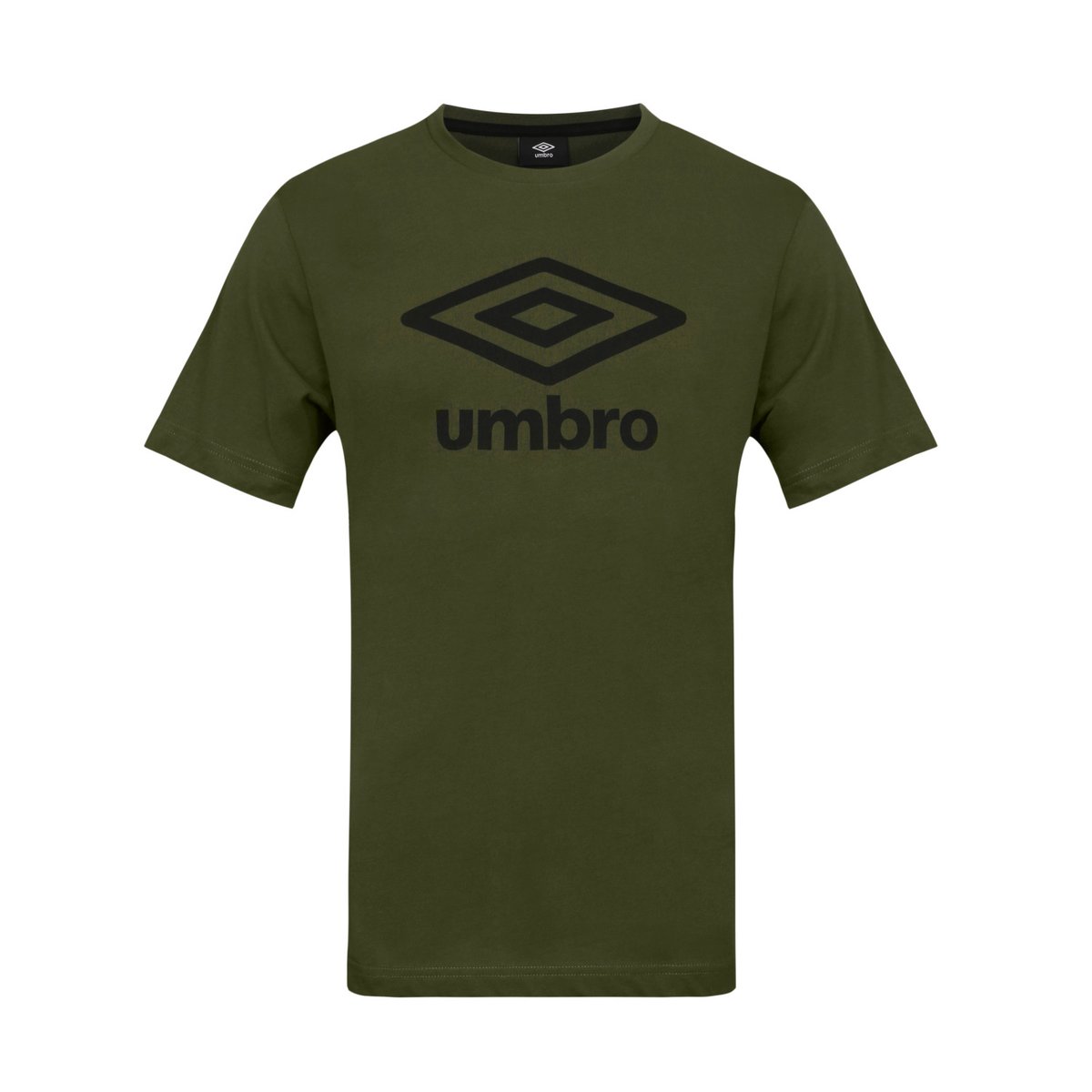 Tee shirt coton 160GSM kaki foncé/noir, UMBRO