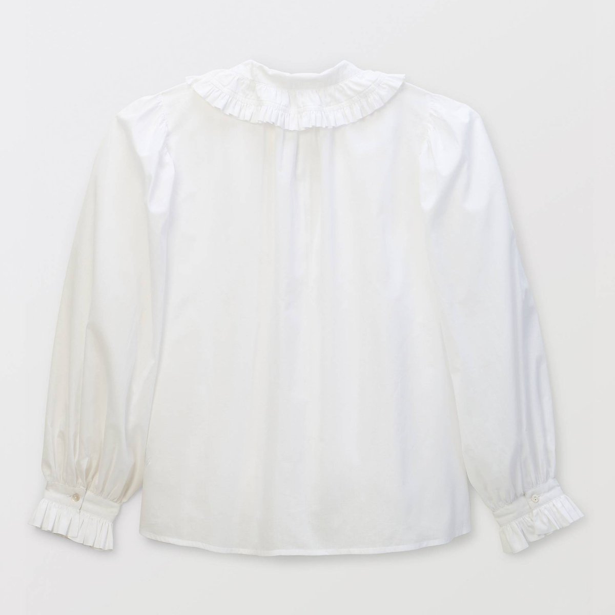 Chemise manches longues unie en coton BIO GOTS ecru, MONOPRIX