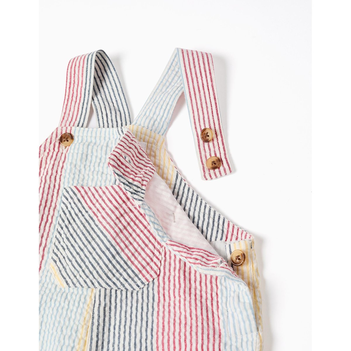 Salopette en coton à rayures You&Me rouge, ZIPPY