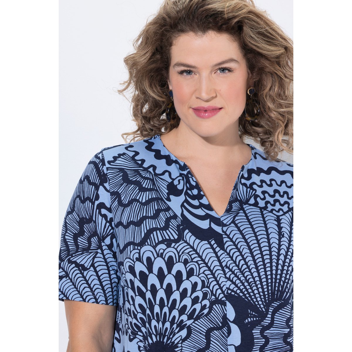 T-shirt motif coquillages marine, ULLA POPKEN