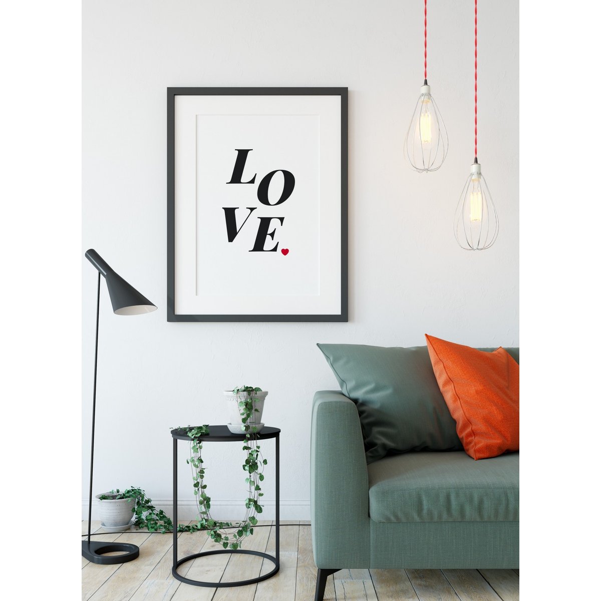 Poster LOVE blanc, L'AFFICHERIE