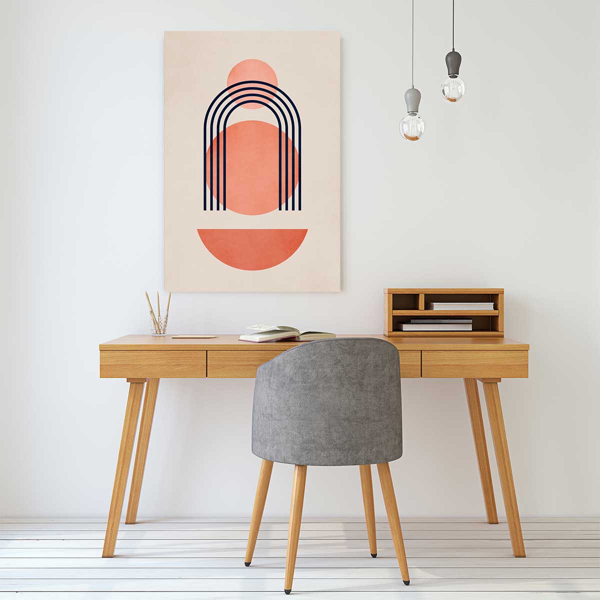 Tableau dessin Bauhaus abstrait tableau alu dibond, HEXOA