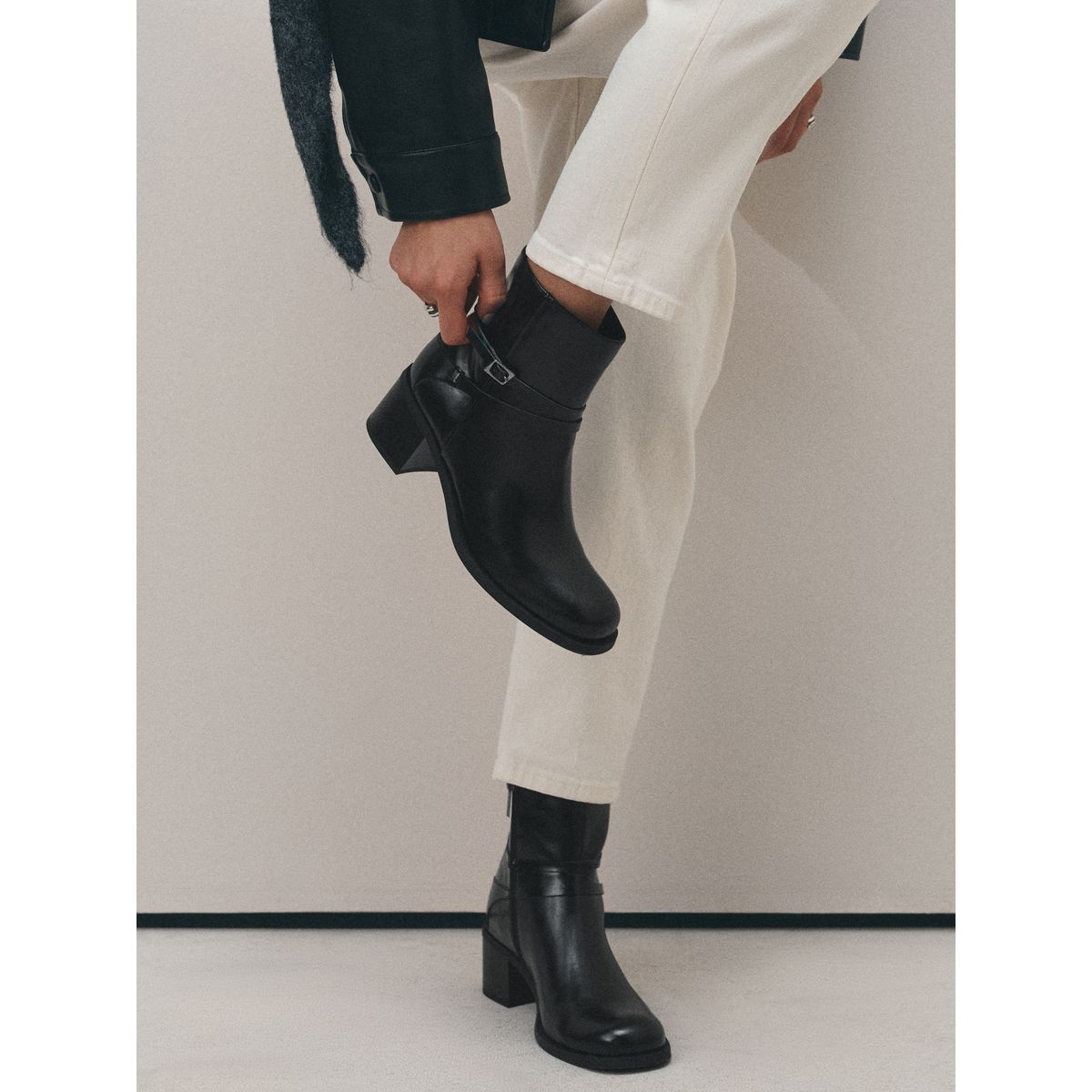 Bottines à talon carré forever comfort® noir, NEXT