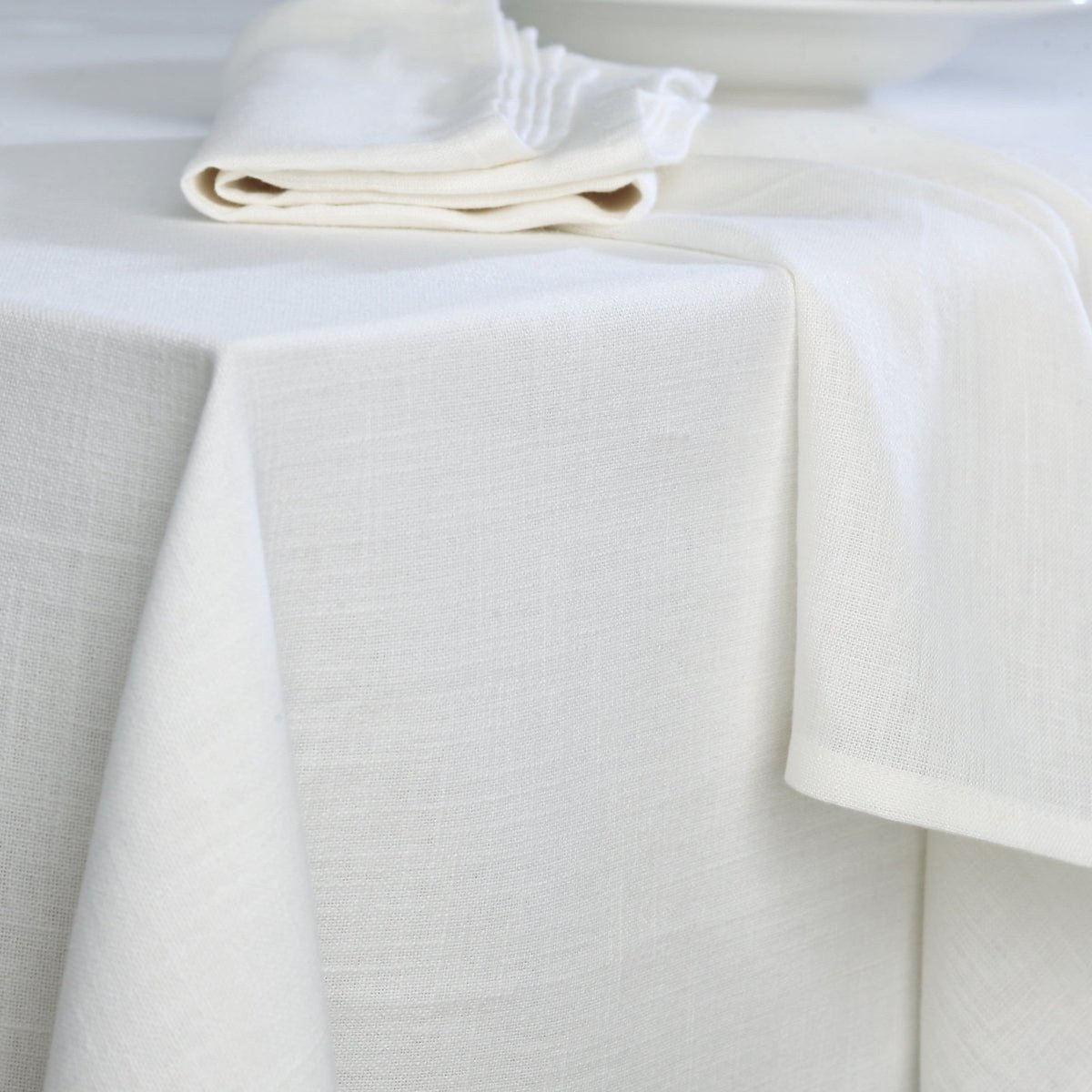 Nappe toile de coton LOUIS blanc, FEBRONIE
