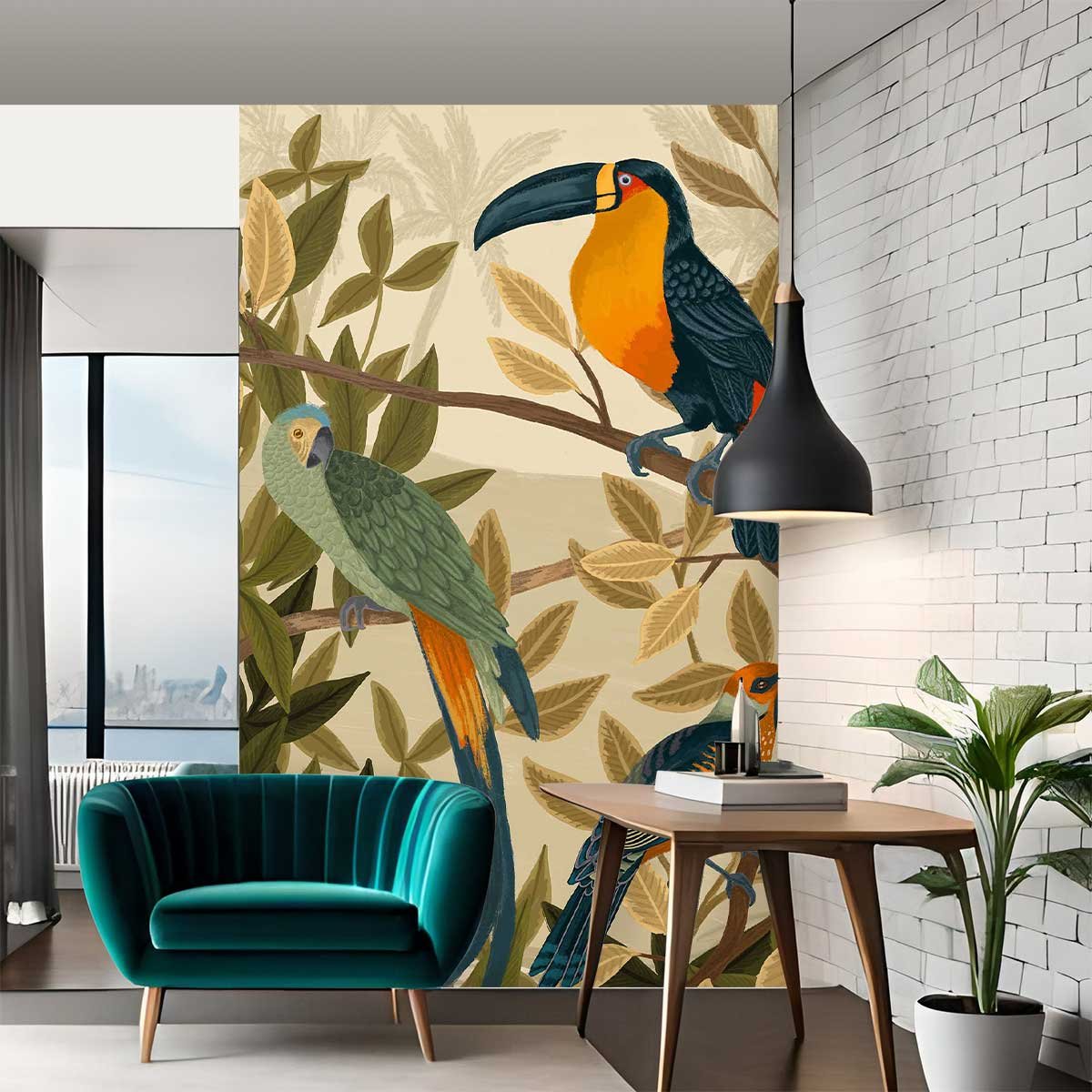 Papier peint chants tropicaux intissé, HEXOA
