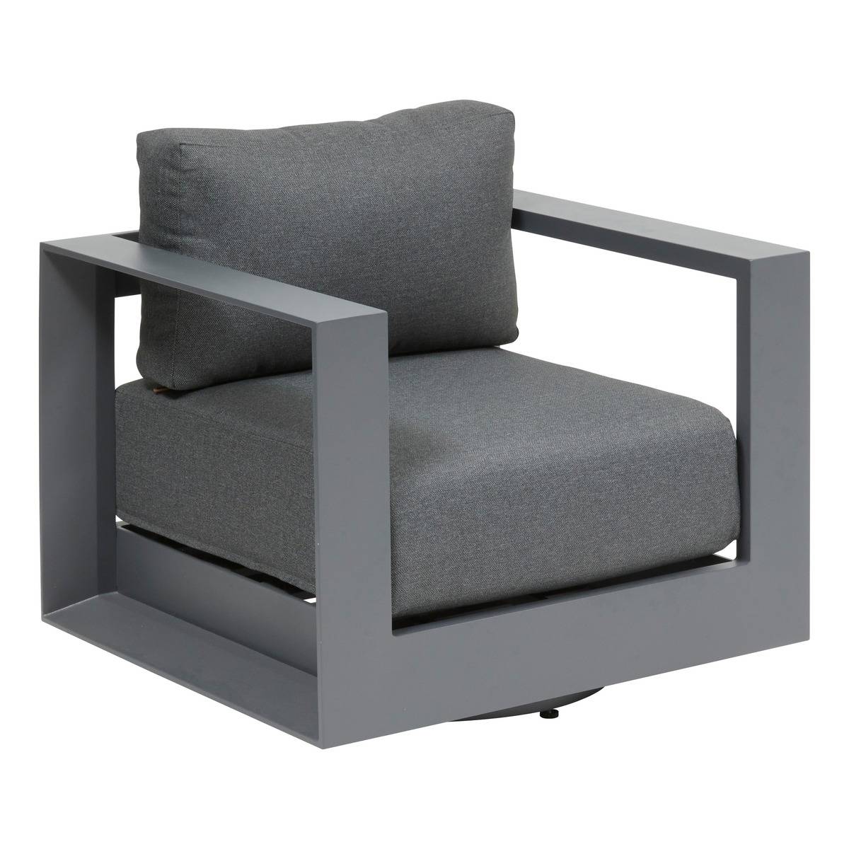 Fauteuil de jardin rotatif en aluminium ALLURE gris graphite, HESPERIDE