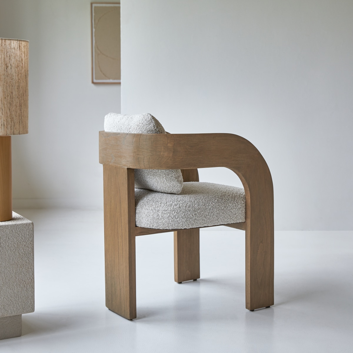 Chaise en Mindi clair massif, BOTI beige, TIKAMOON