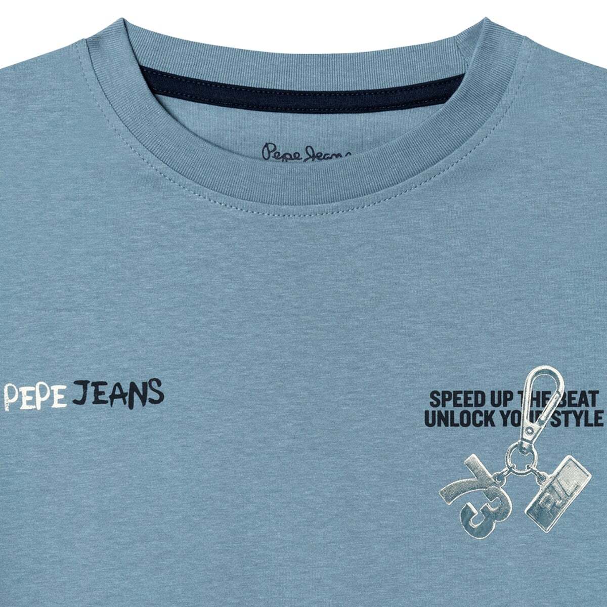 T-Shirt Coupe Décontractée Avec Imprimé bleu quai, PEPE JEANS
