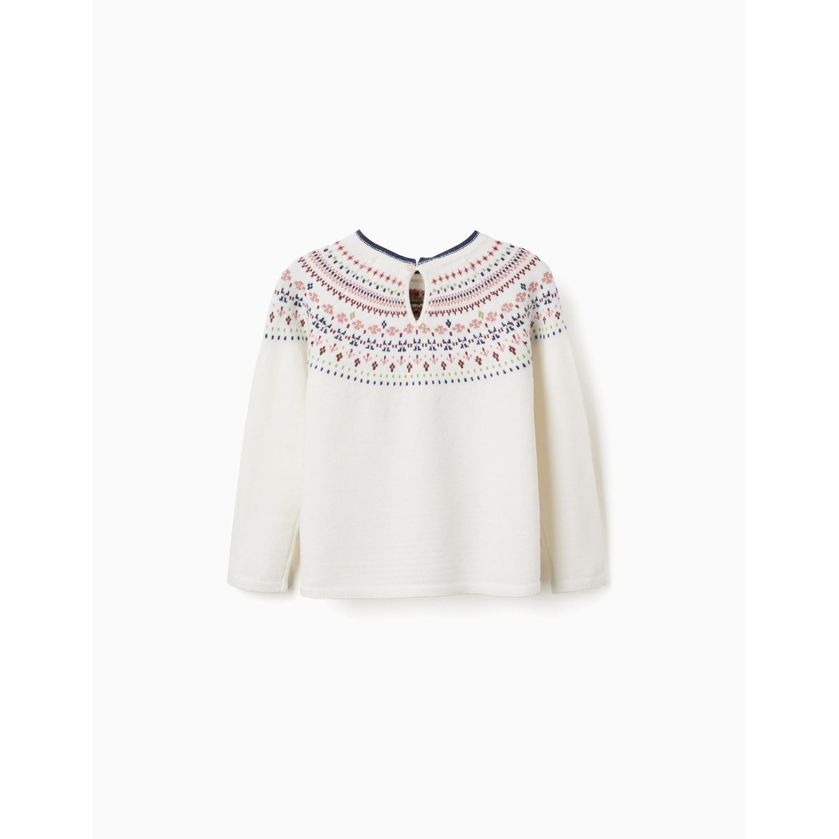 Pull en maille avec motif jacquard blanc, ZIPPY