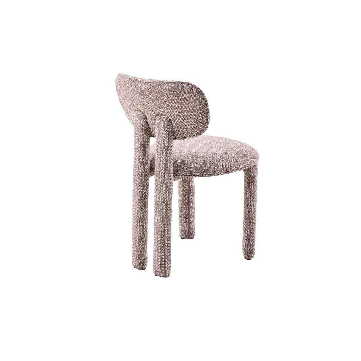Chaise en tissu à pieds ronds (lot de 2) CORTINA rose, PIER IMPORT