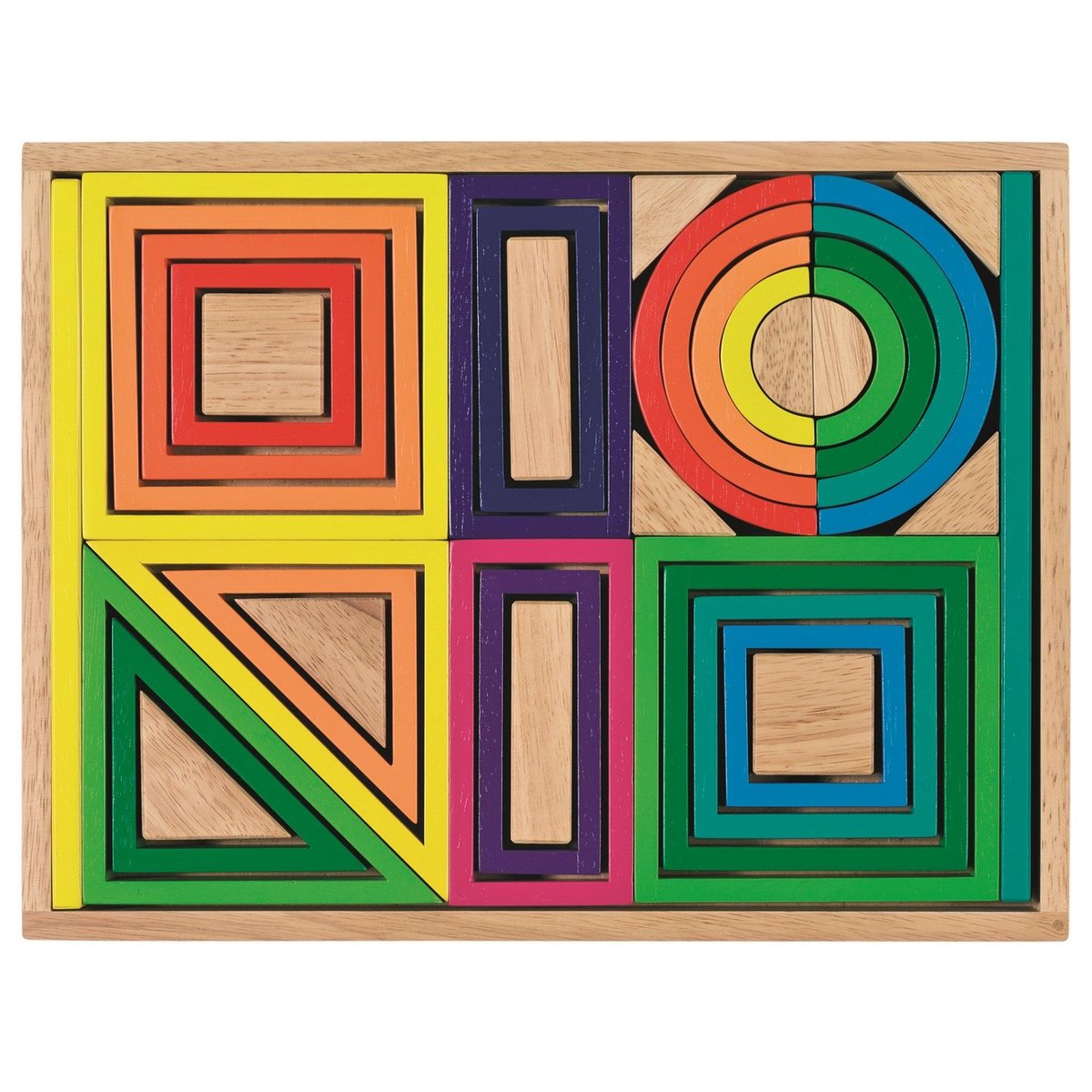 Jeu de construction arc-en-ciel multicolore, GOKI