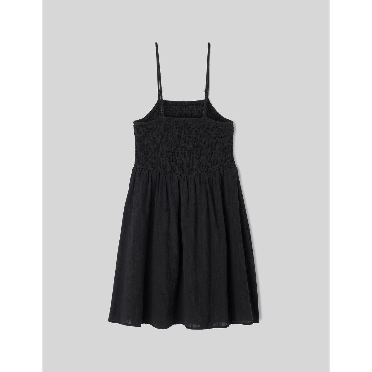 Robe courte smockée noir, BZB