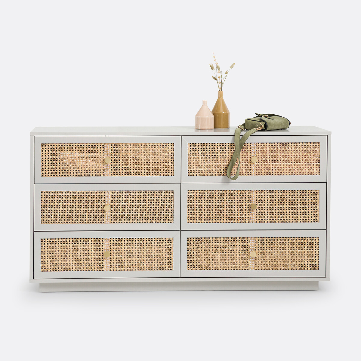 Commode 6 tiroirs, Paola gris/naturel, LA REDOUTE INTERIEURS