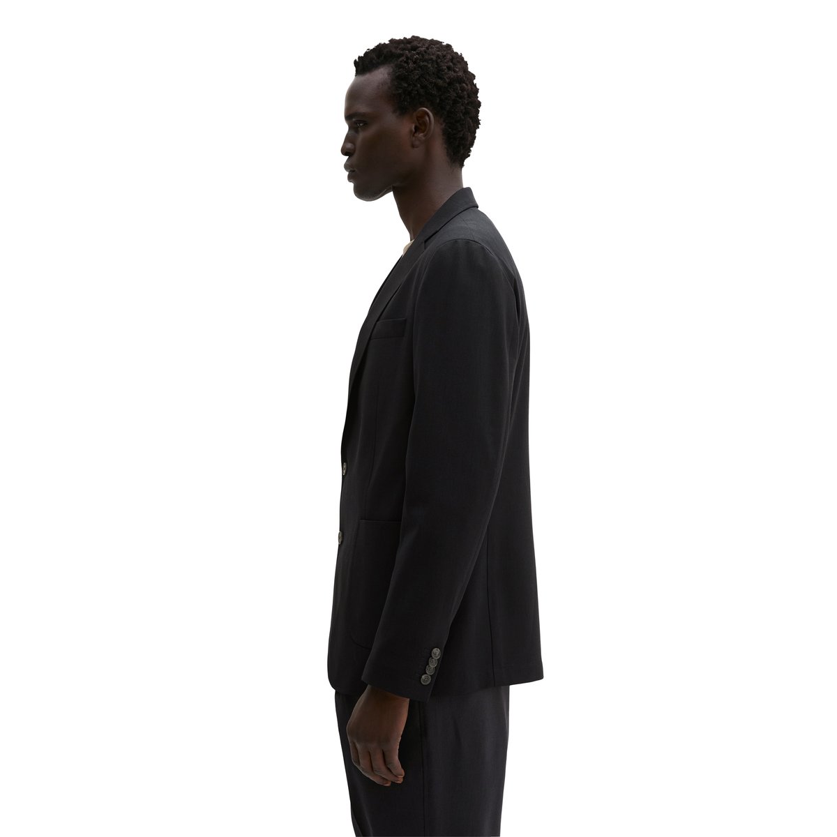Veste shaped en laine mélangée estivale bleu foncé, MARC O'POLO