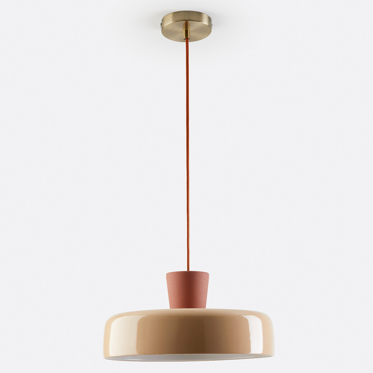 Suspension en céramique colorée Ø 30 cm, Jimna beige, LA REDOUTE INTERIEURS