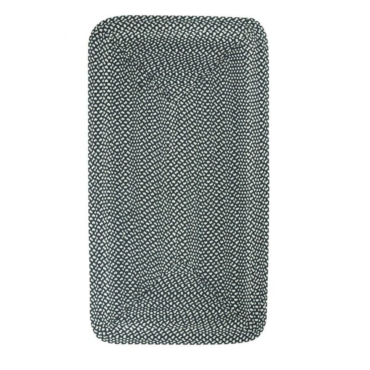Tapis coton rond ALLEN noir/blanc, NATTIOT