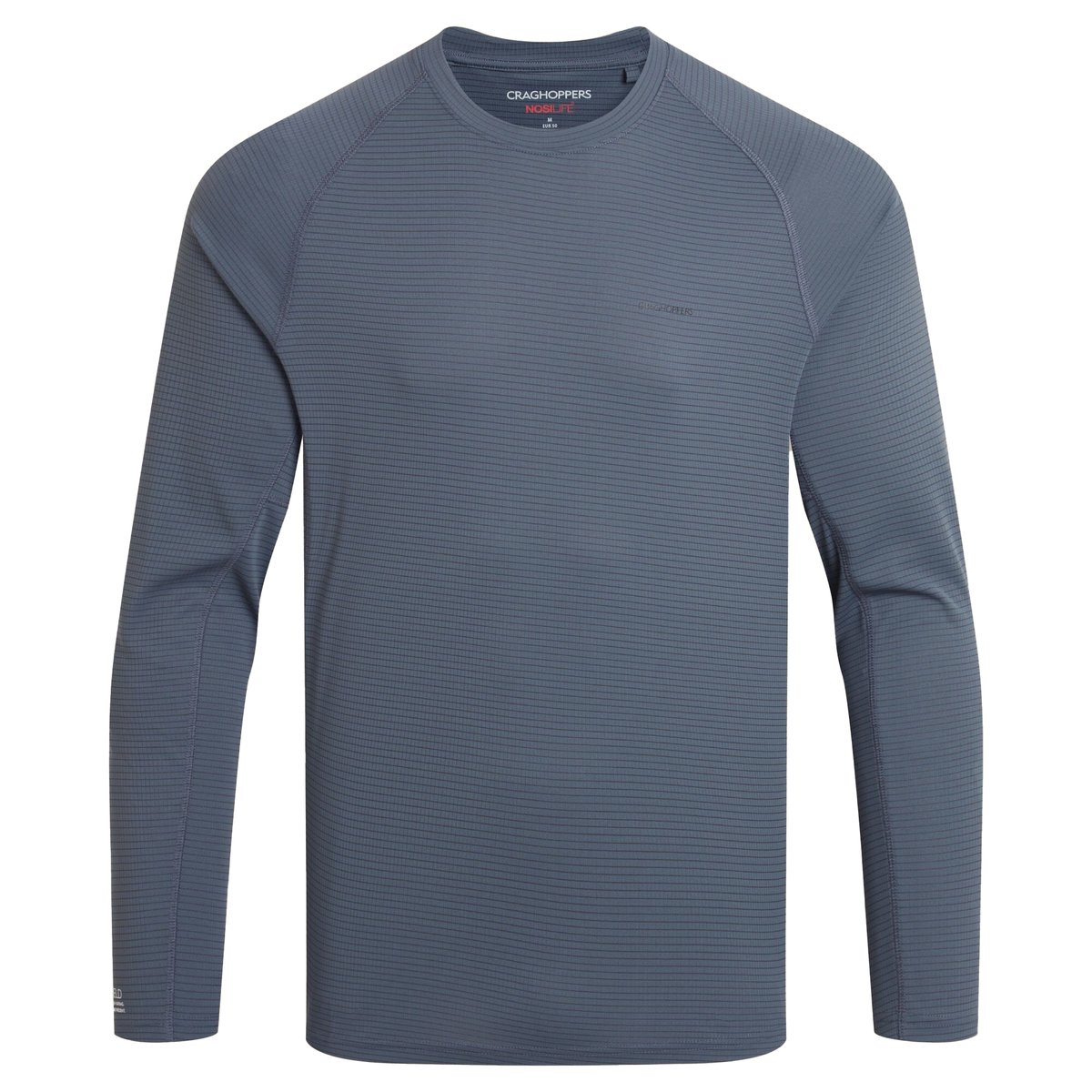 T-shirt uni manches longues gris bleu foncé, CRAGHOPPERS