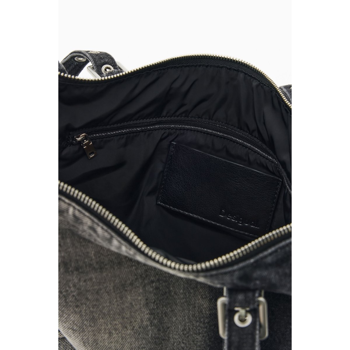 Grand sac en denim noir, DESIGUAL
