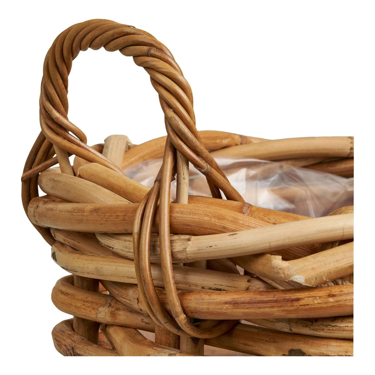 Cache-pot en rotin tressé (lot de 3) beige, PIER IMPORT