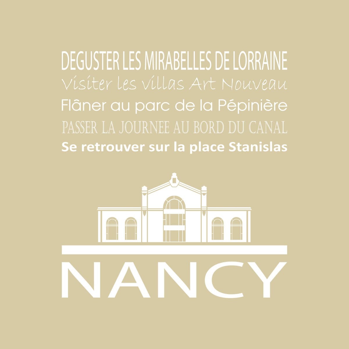 Tableau Mural Nancy RÉGIONALISME tableaux sur toile-beige, CEANOTHE