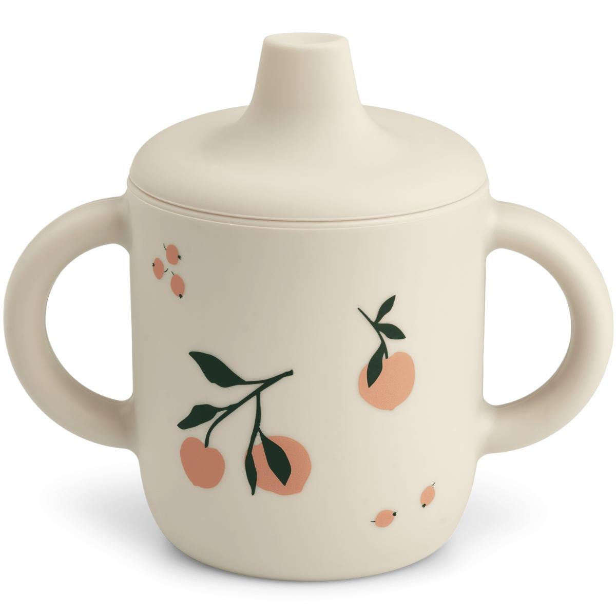 Tasse à bec en silicone Neil ecru, rose, vert, LIEWOOD