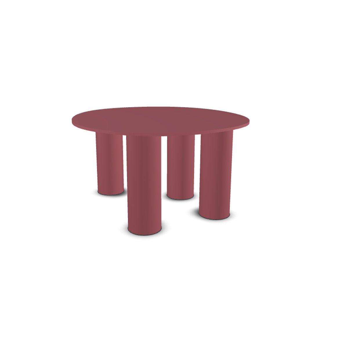 Table basse design ronde en métal, L.69 , HYPPO rouge, SCAB DESIGN