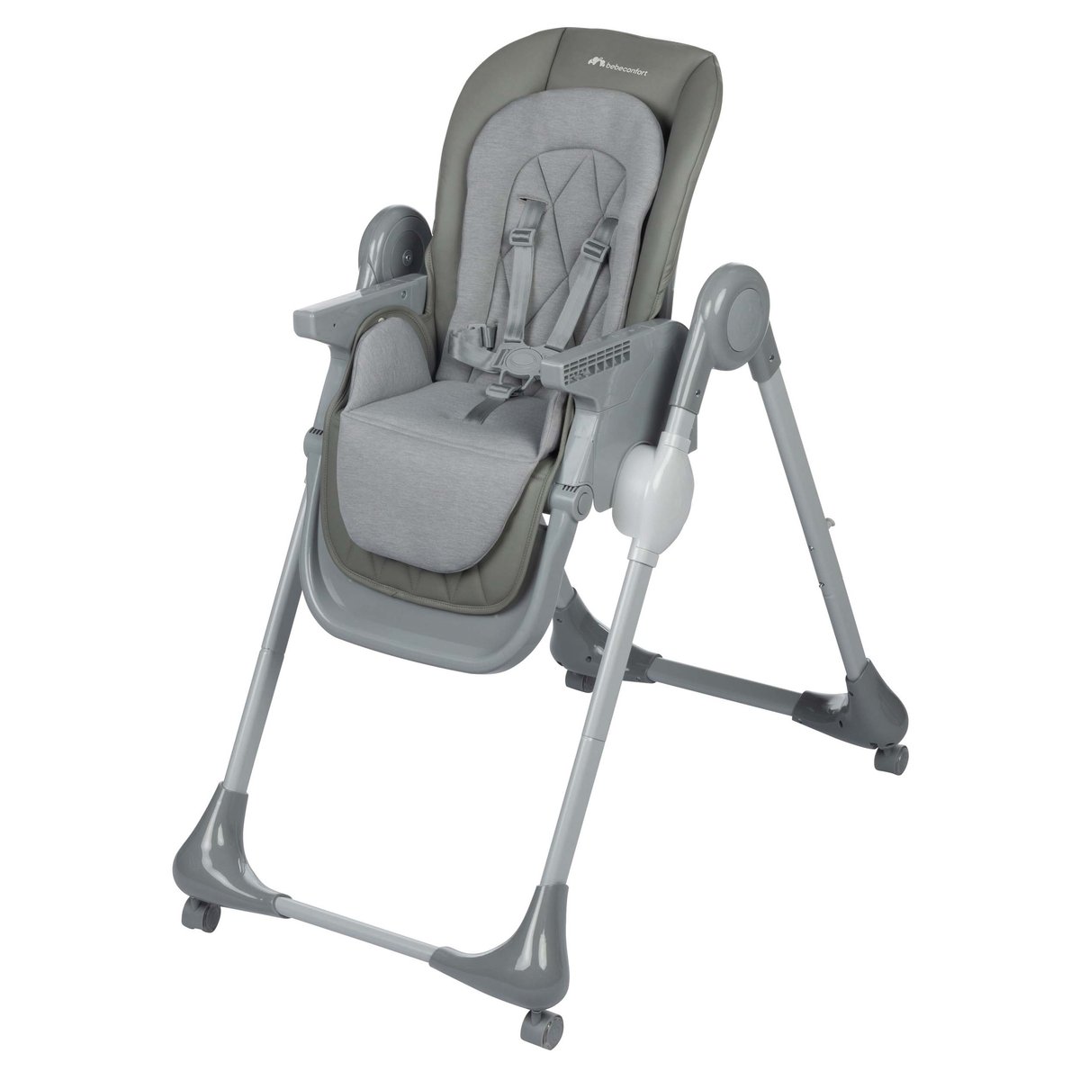 Chaise haute bébé évolutive multi-positions Oléa gris minéral, BEBECONFORT