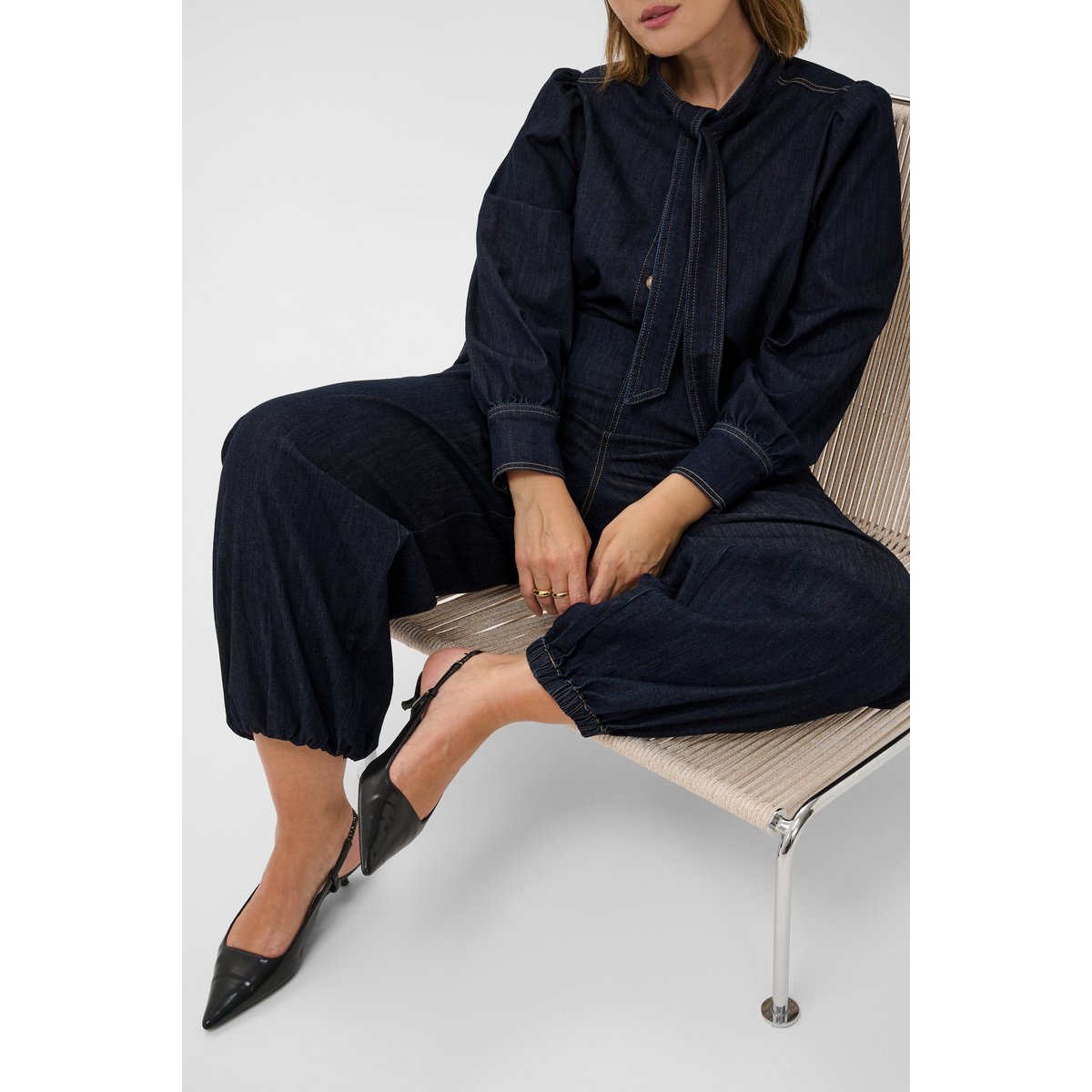 Jeans bleu raw blue denim, KAFFE CURVE