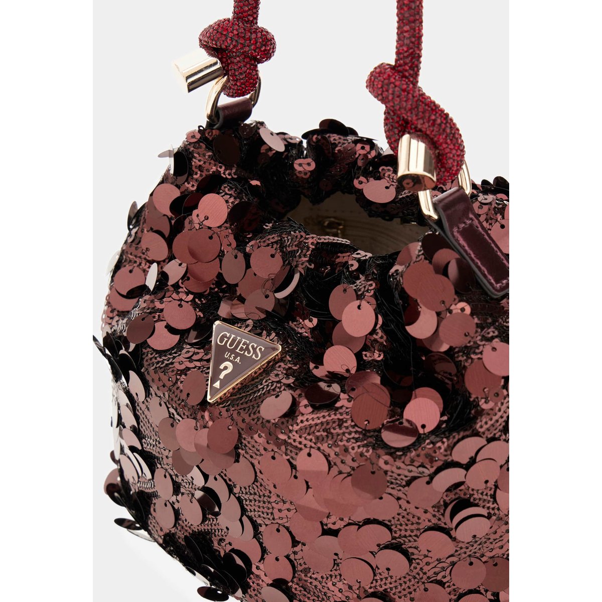 Mini Sac À Main Holiday Shine lie-de-vin, GUESS