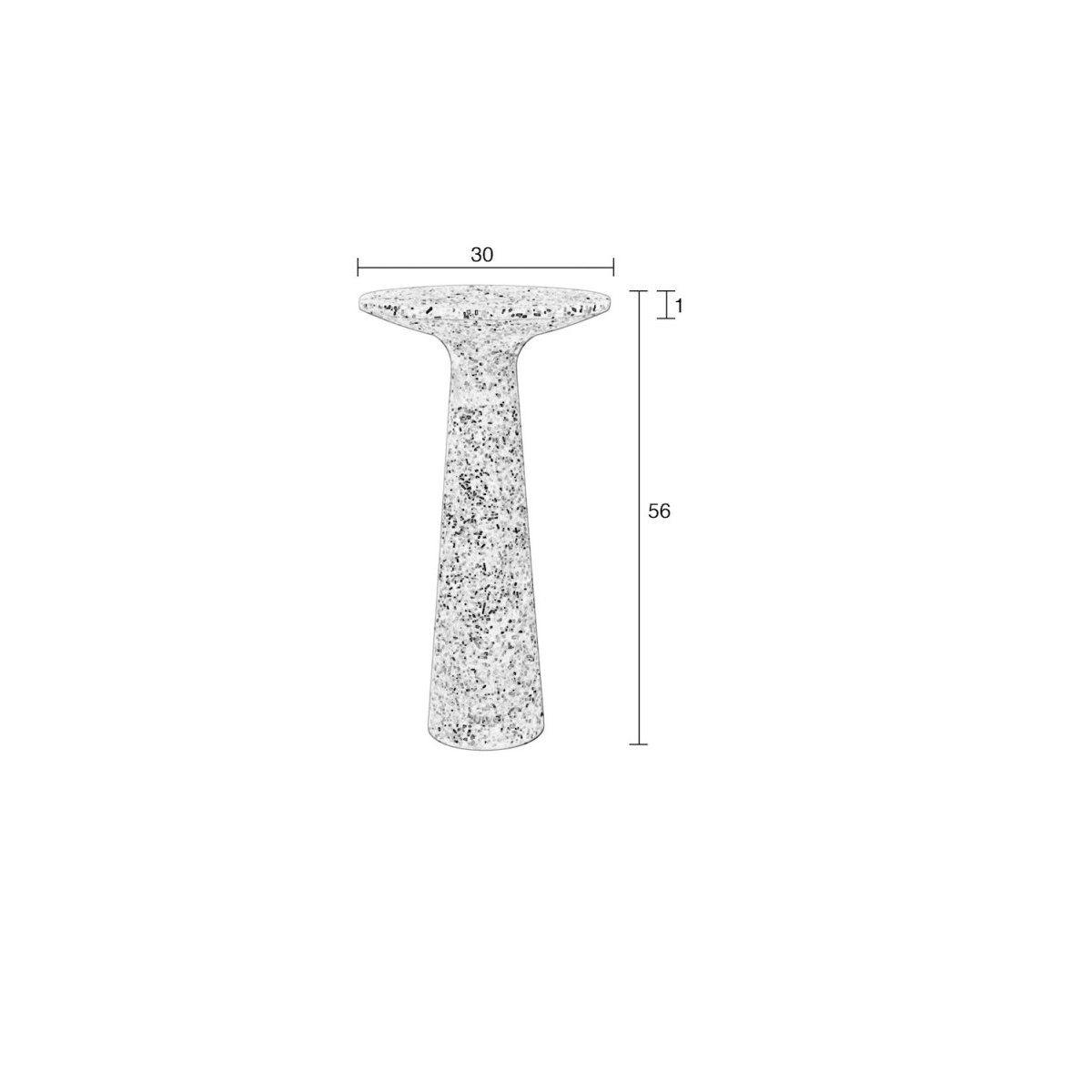Table d'appoint en plastique recyclé - VICTORIA multicolore, ZUIVER