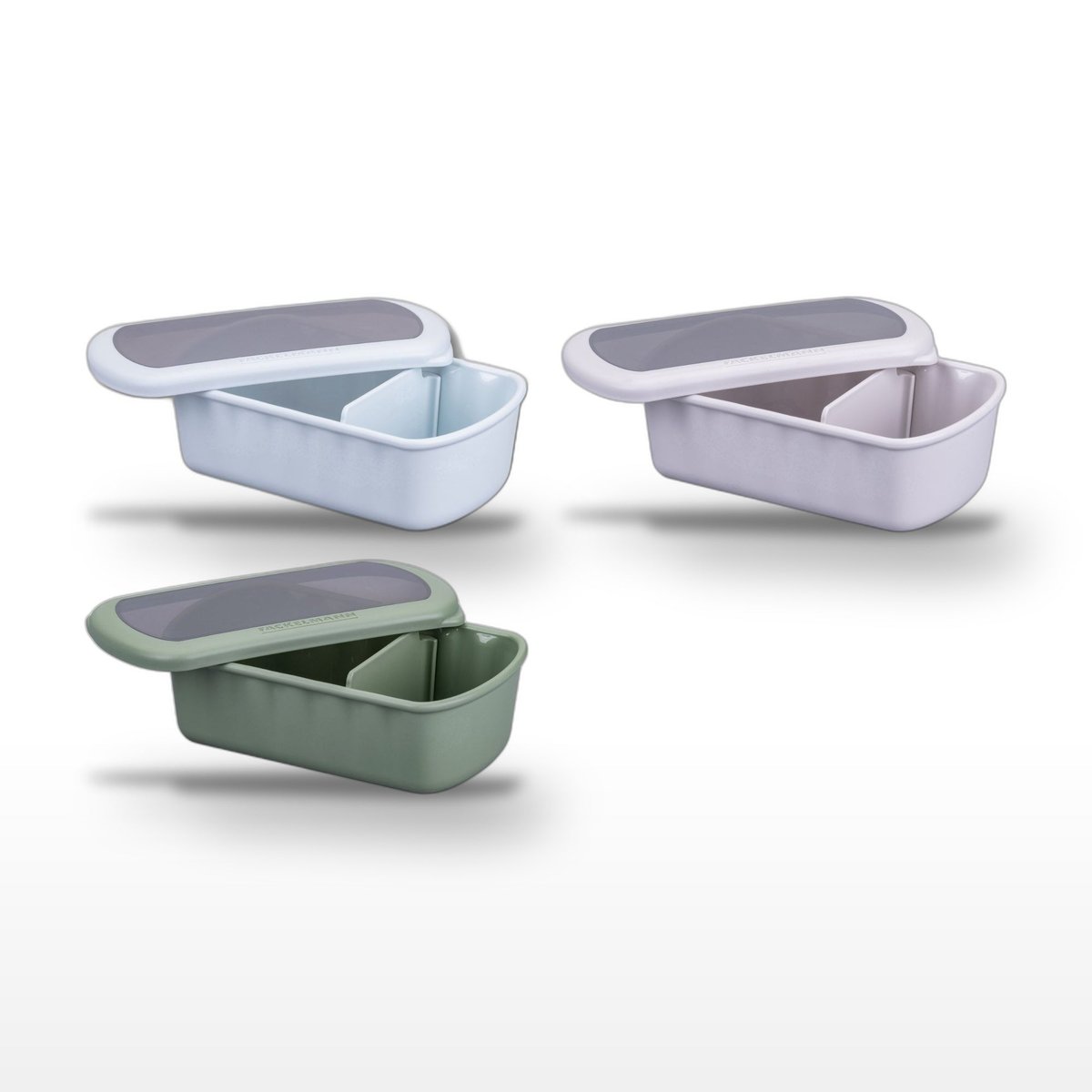 Lot de 3 Lunchbox 1L Bleu Beige Vert STORAGE beige|gris|vert, FACKELMANN