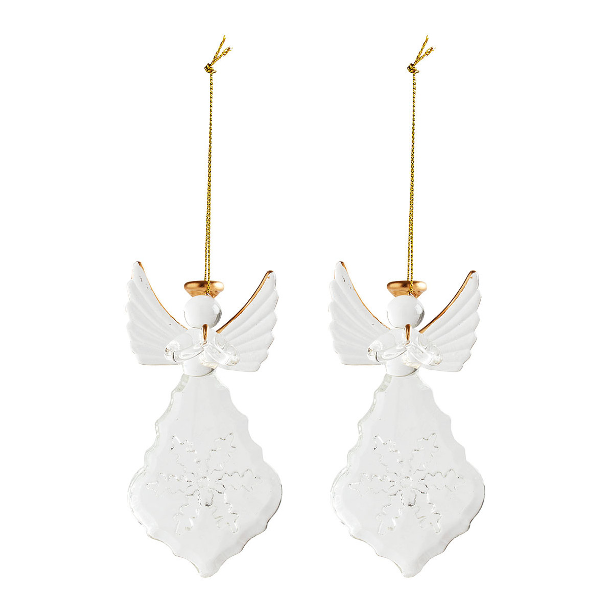 Coffret 2 pampilles Ange en verre transparent, MATHILDE M